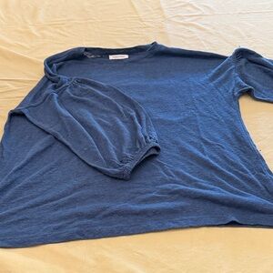 Nordstrom Navy Casual Top puff sleeve, med, perfect condition